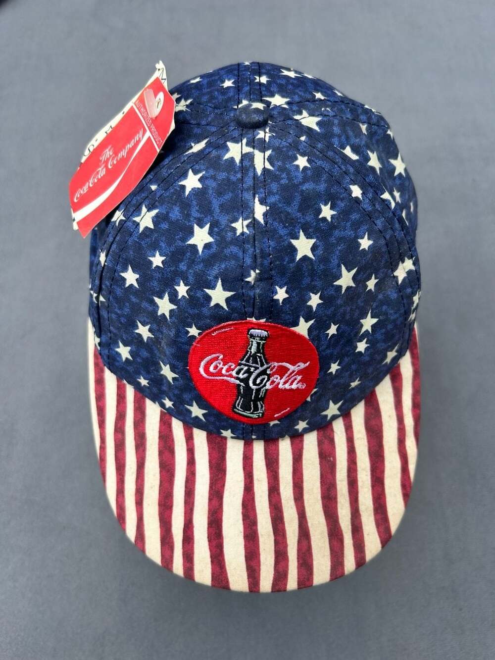 Vintage Coca Cola Stars 'n' Stripes American Flag Glow in the Dark Snapback Hat